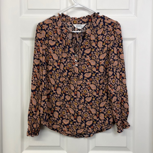 Market & Spruce Tops - Market & Spruce gauze long sleeve blouse